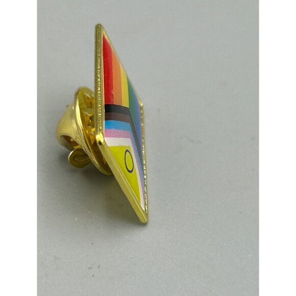 Pride Progress & Intersex Trans Flag Enamel Lapel Pins LGBTQ+ Queer Accessories - Picture 2 of 2